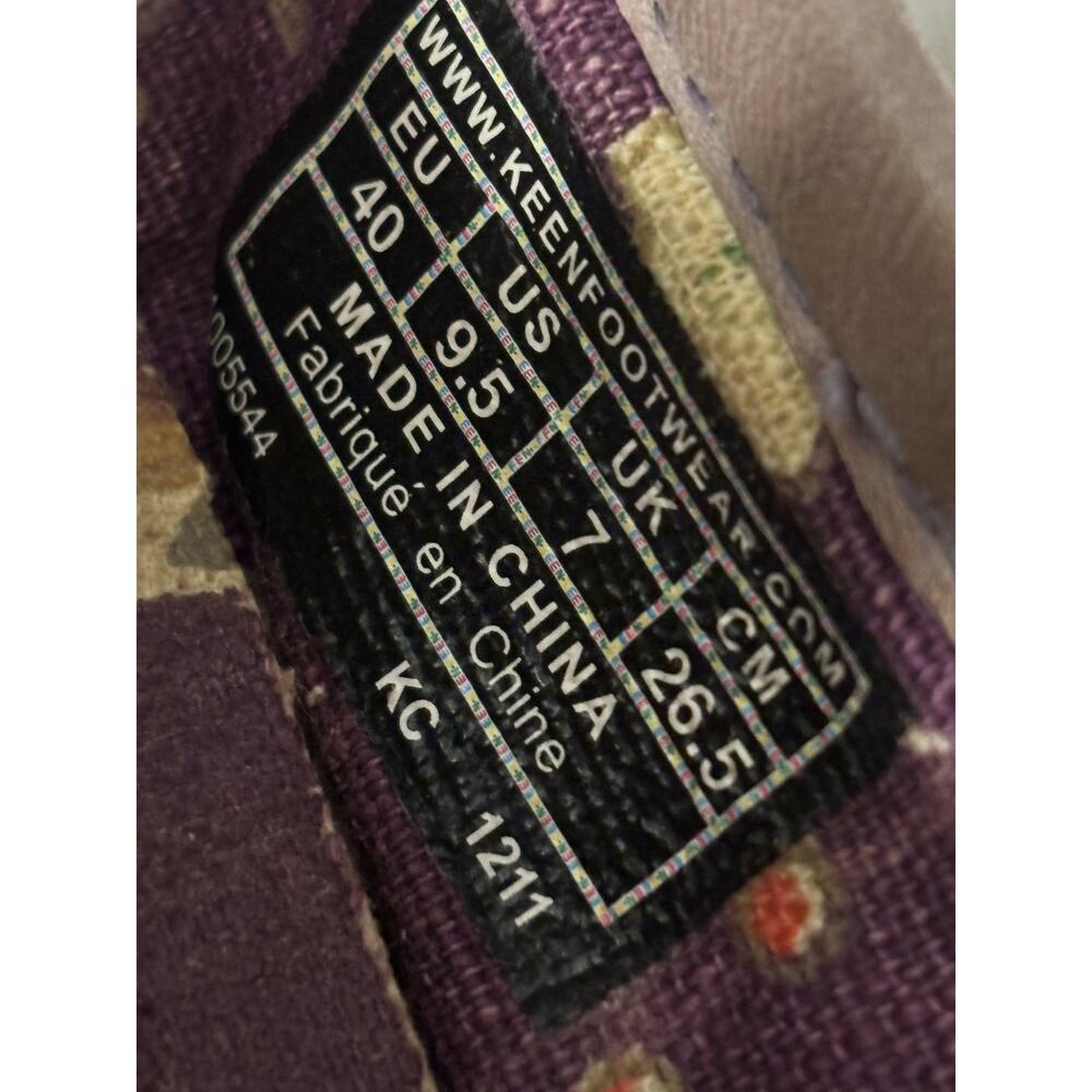 KEEN Mary Jane Flats Lavender Gray Canvas Leather Comfort Shoes Women’s US 9.5 - Picture 10 of 12
